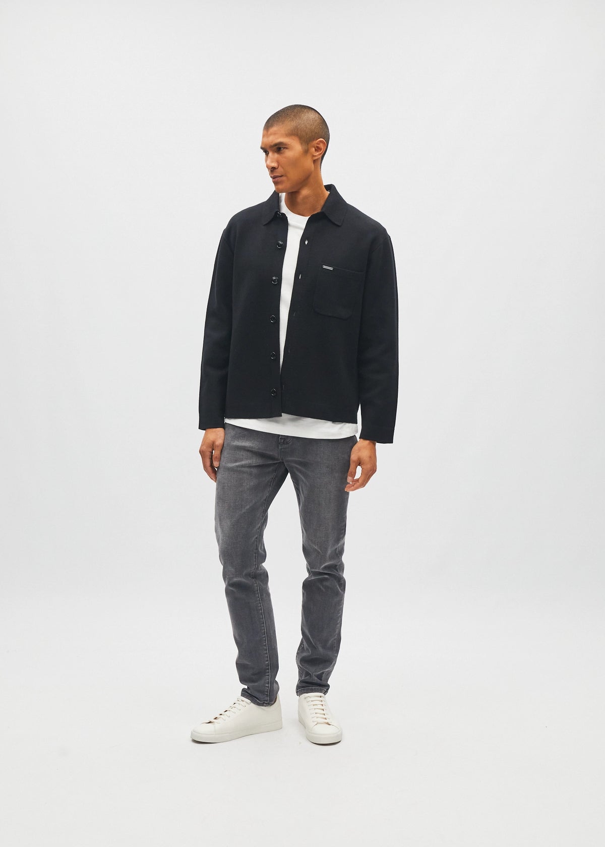 Jarvis Cardigan Black Tar