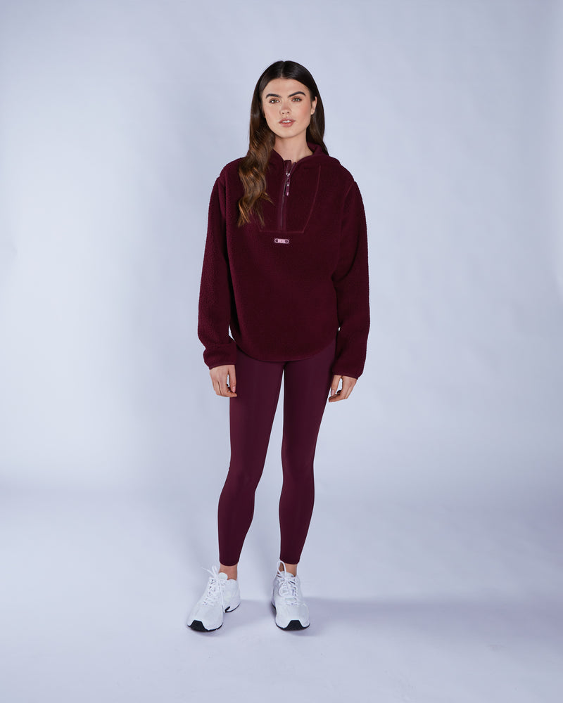 Leia Fleece  Zipper Deep Orchid