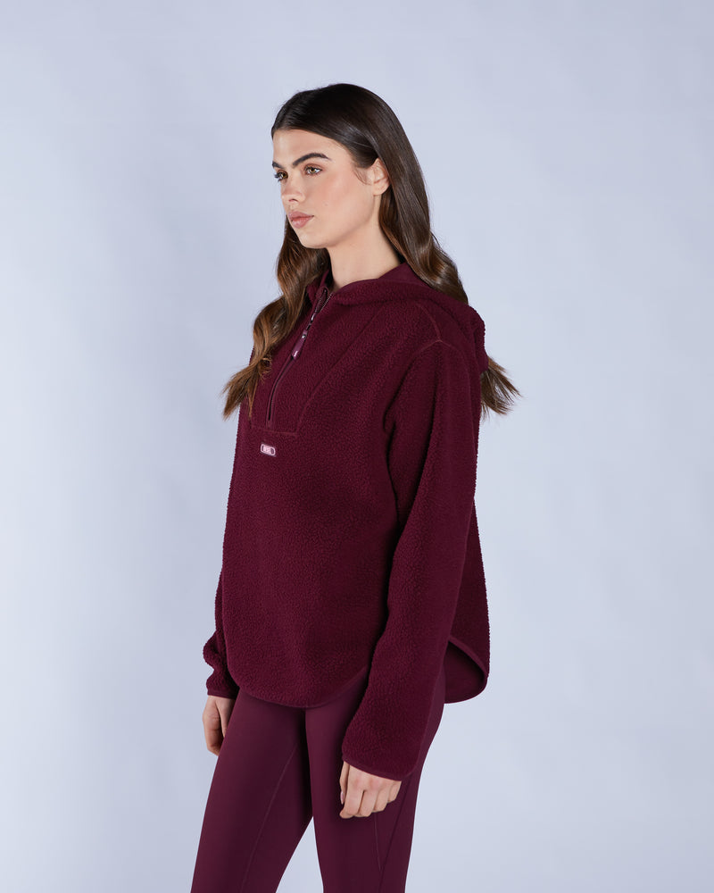 Leia Fleece  Zipper Deep Orchid