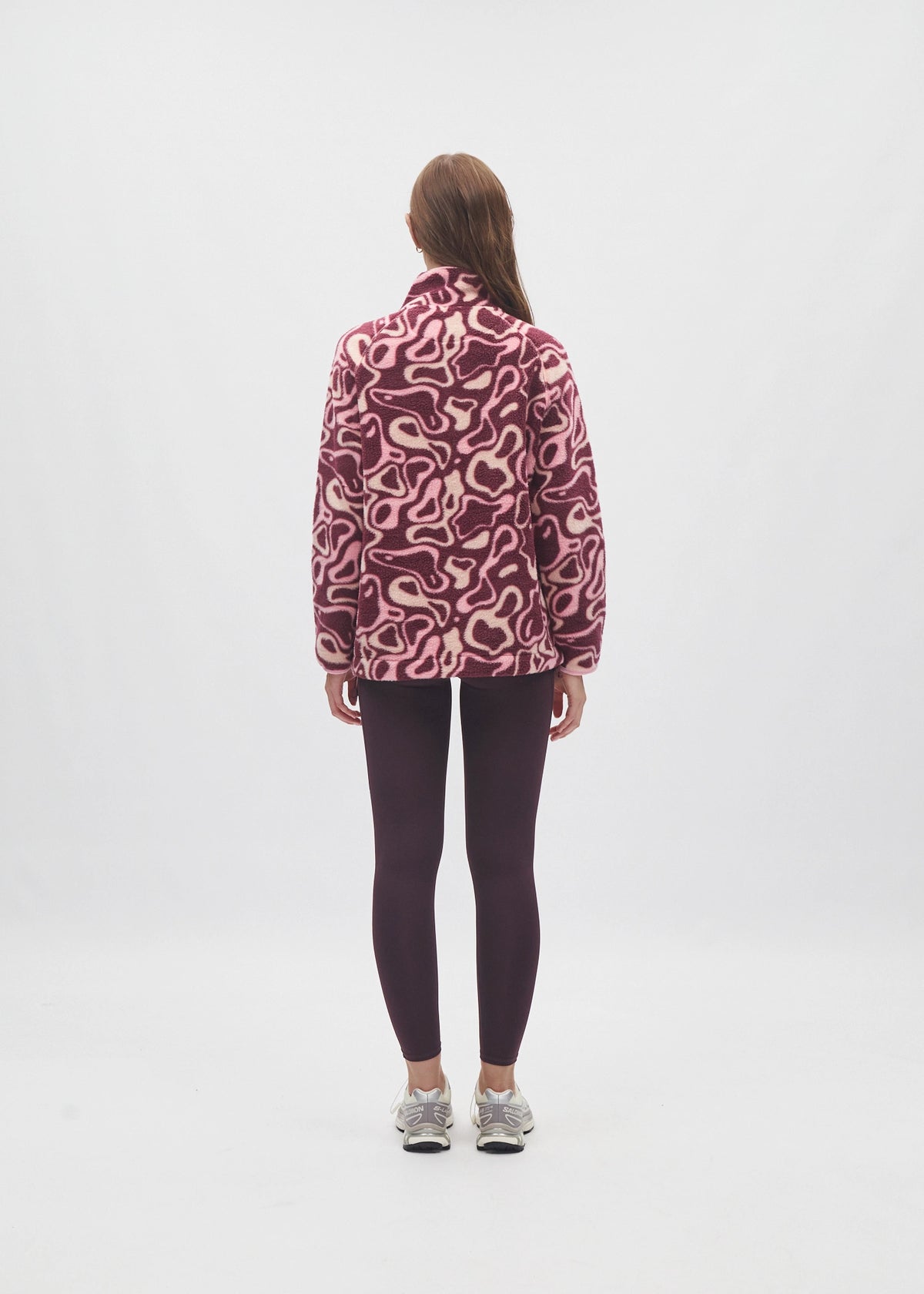 Leilena Fleece Zipper Multi Deep Orchid