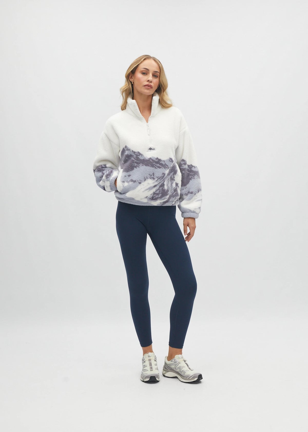 Nordic Half Zip Multi Blue