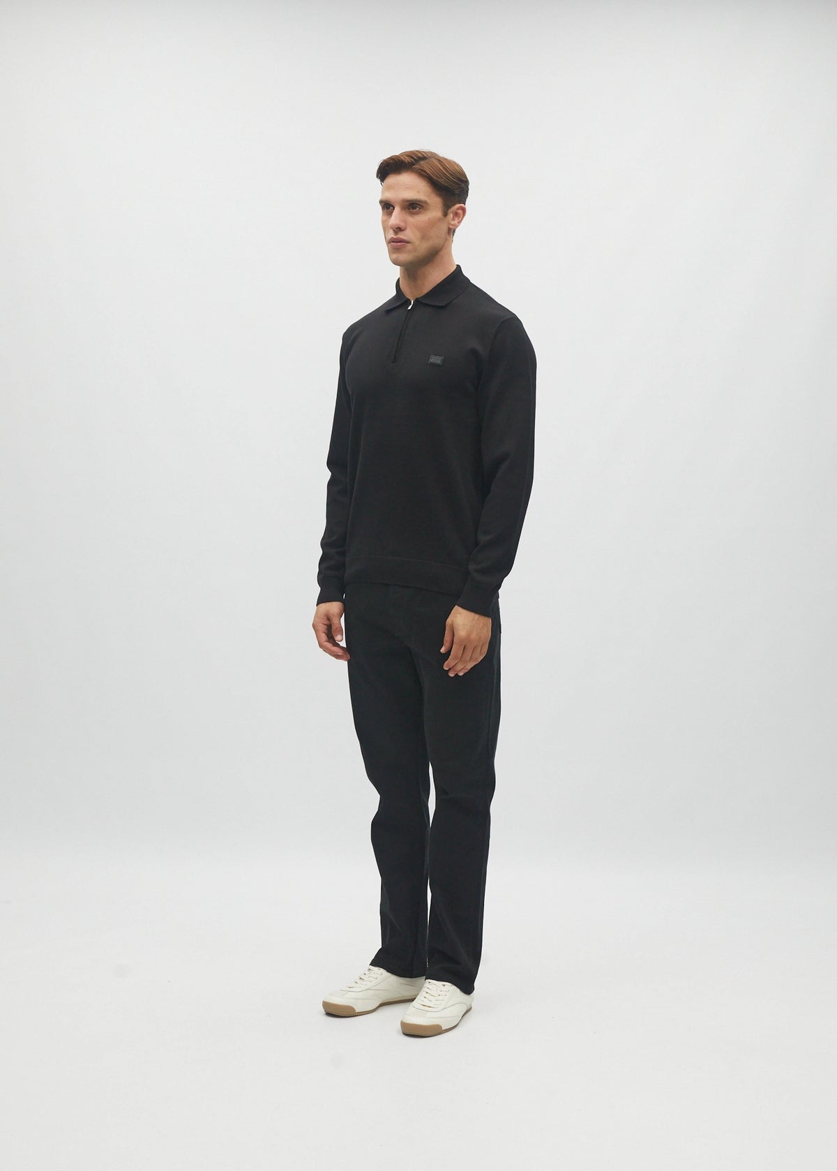 Dino Knit Polo Black Tar