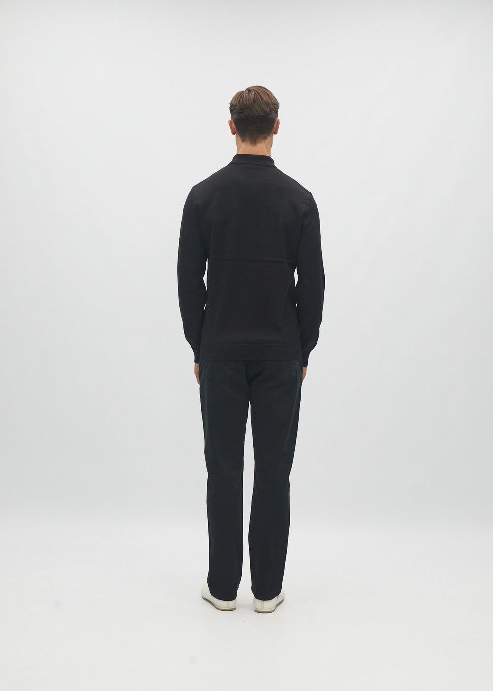 Dino Knit Polo Black Tar