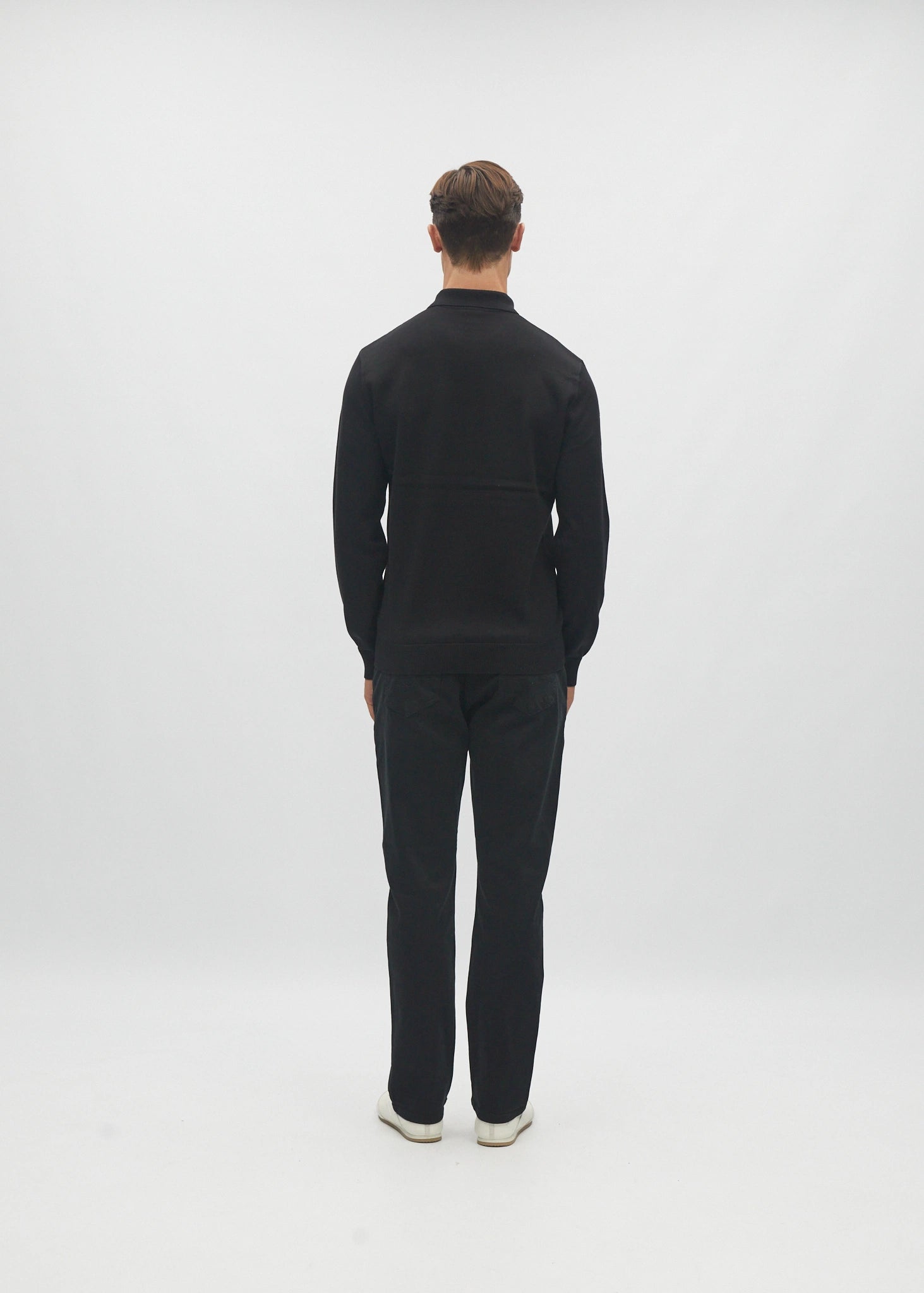 Dino Knit Polo Black Tar