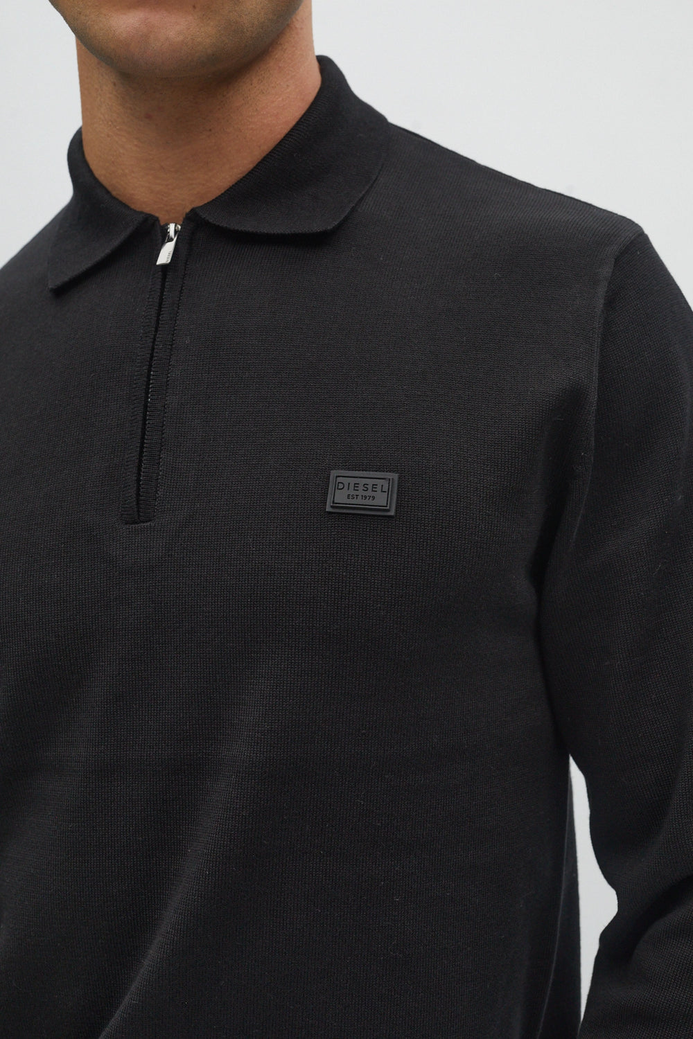 Dino Knit Polo Black Tar