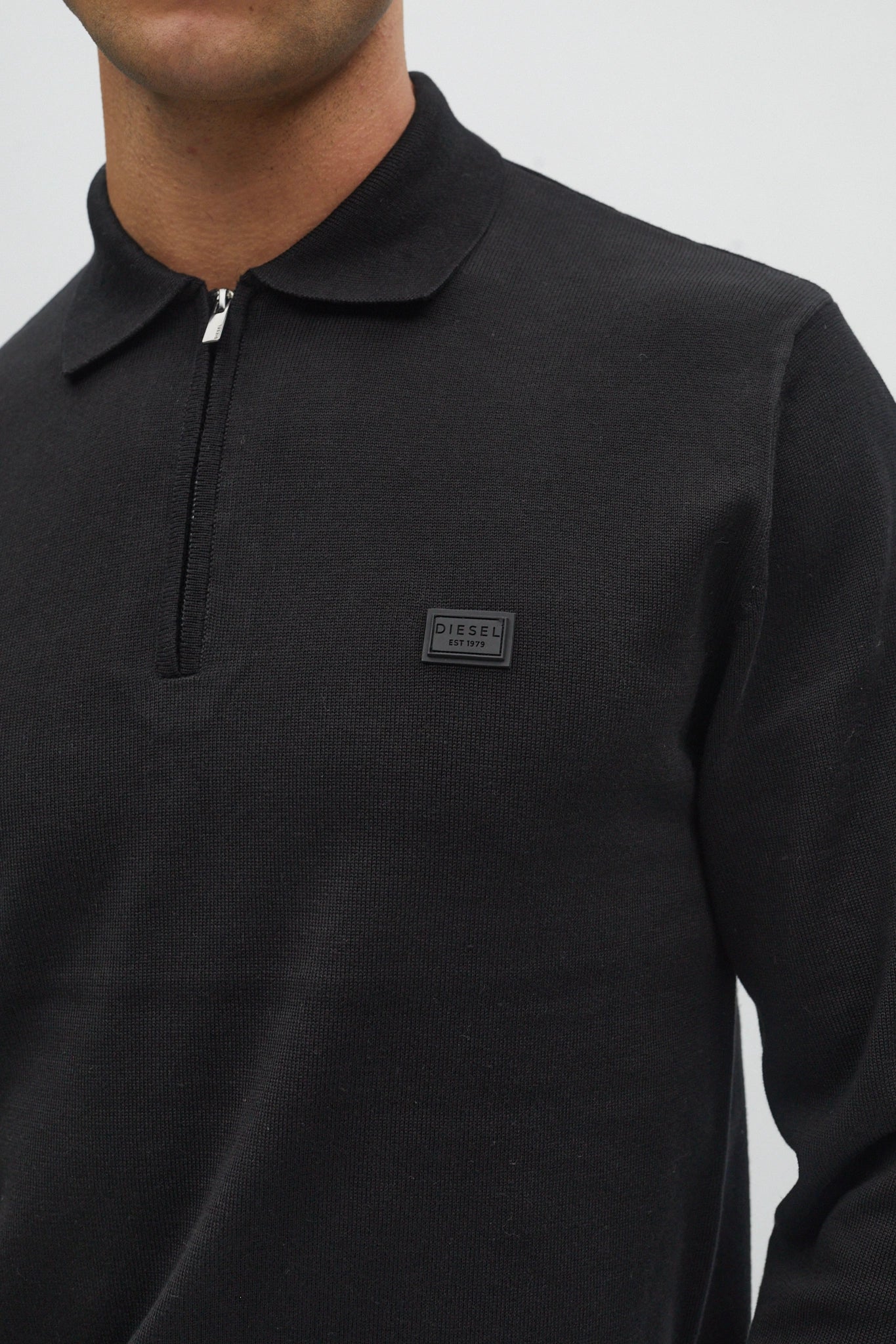 Dino Knit Polo Black Tar