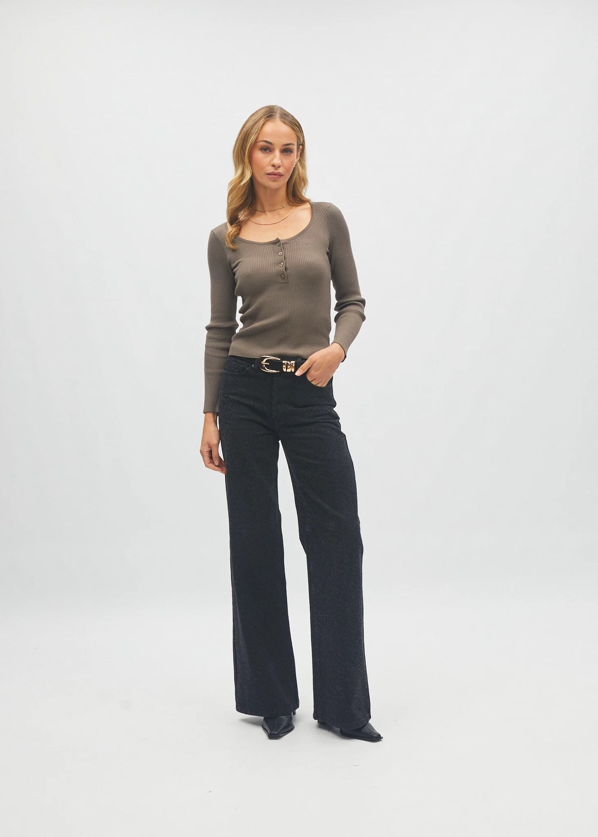 Rita L/S Henly Sandy Cocoa