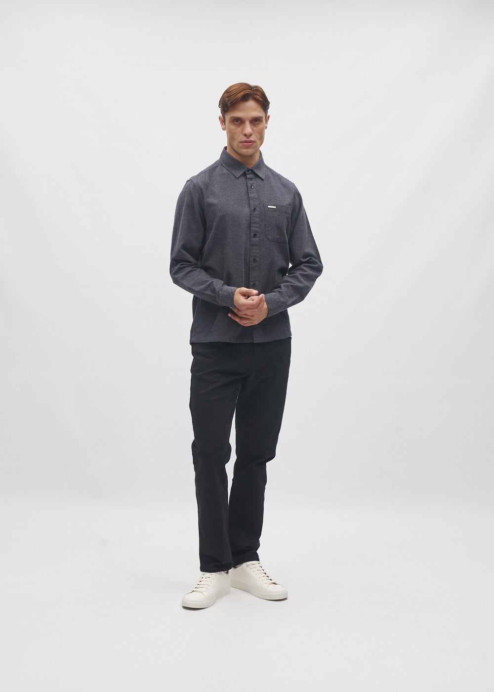 Jenson Shirt Charcoal Marl