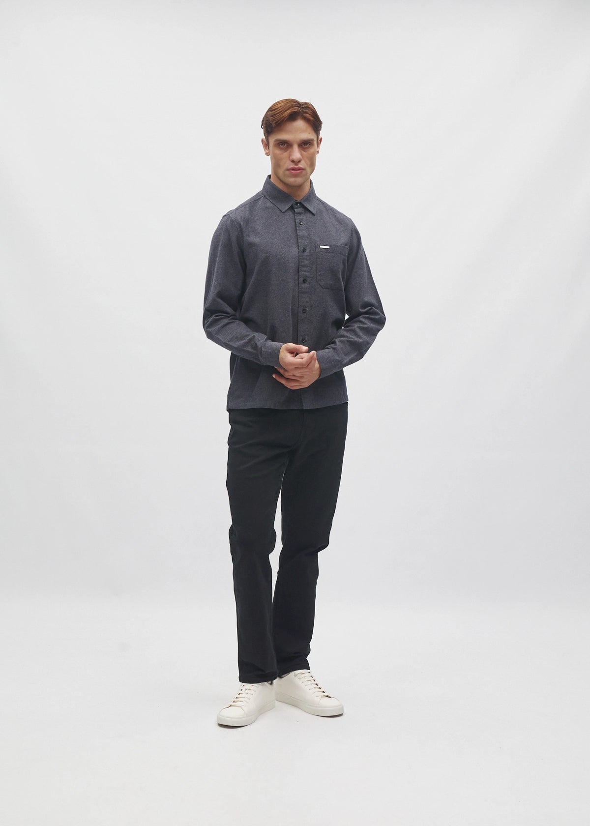 Jenson Shirt Charcoal Marl