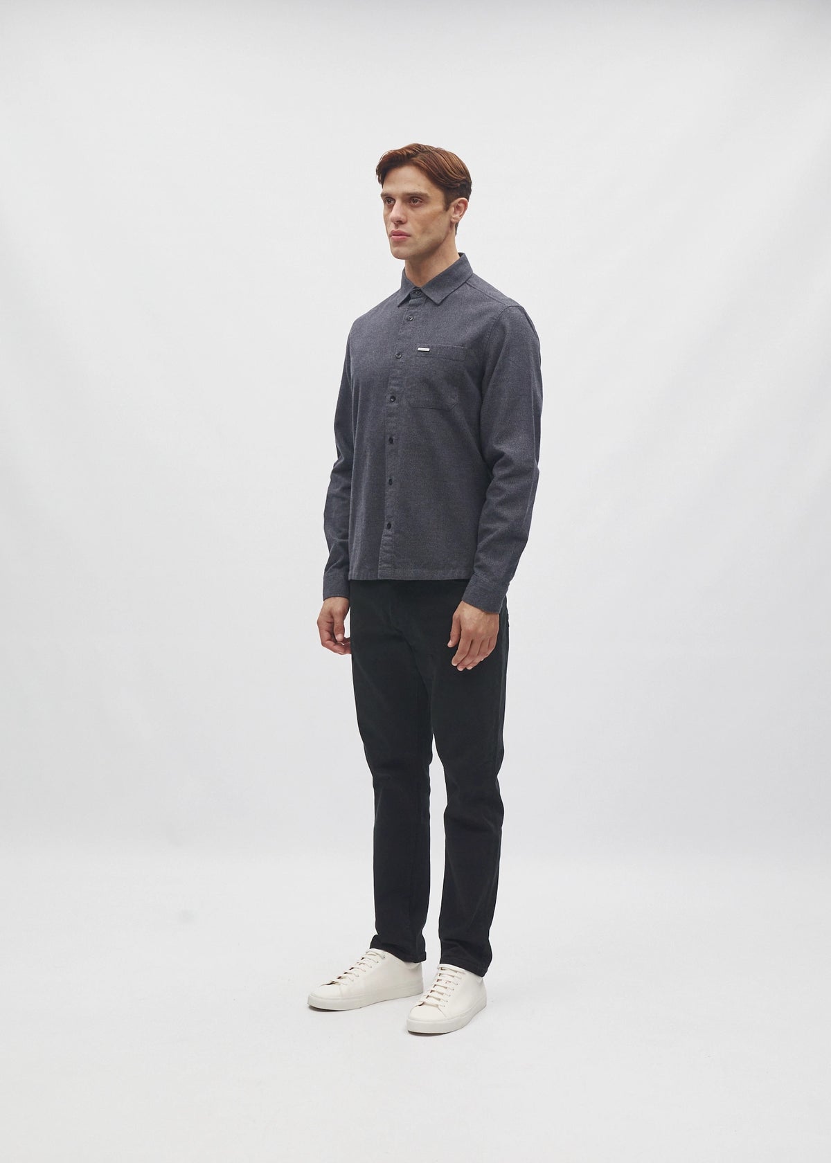 Jenson Shirt Charcoal Marl