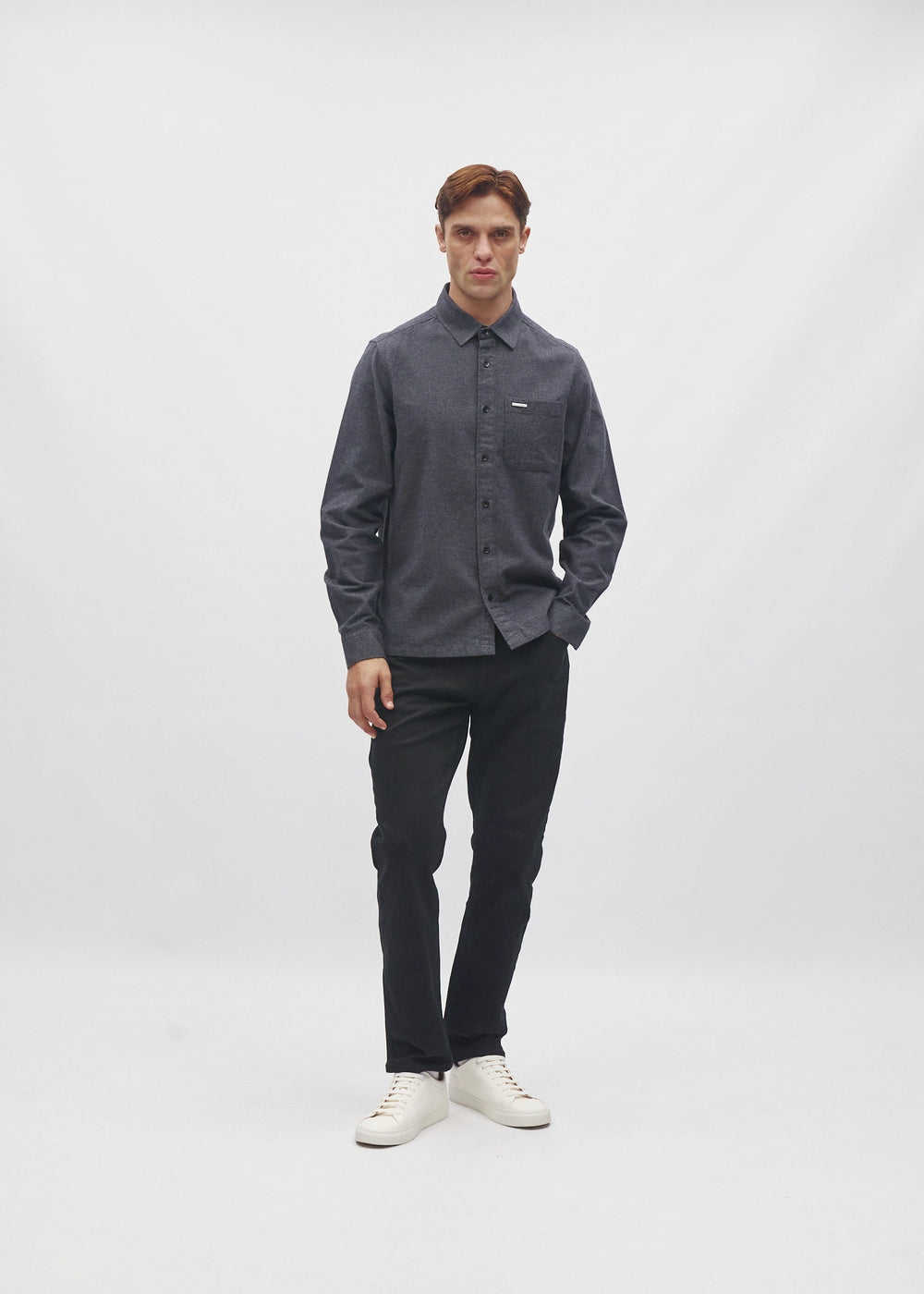 Jenson Shirt Charcoal Marl