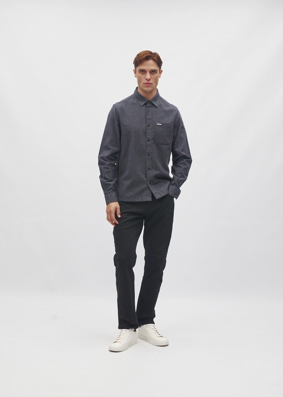 Jenson Shirt Charcoal Marl
