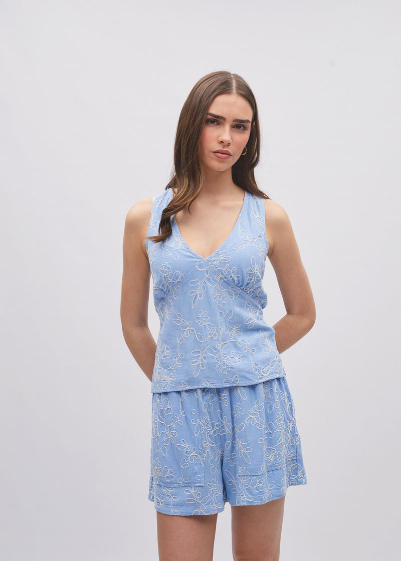 Sahara Top Blue Daisy