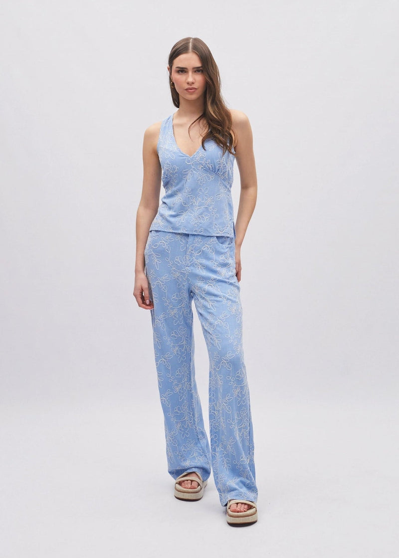 Samantha Trousers Blue Daisy