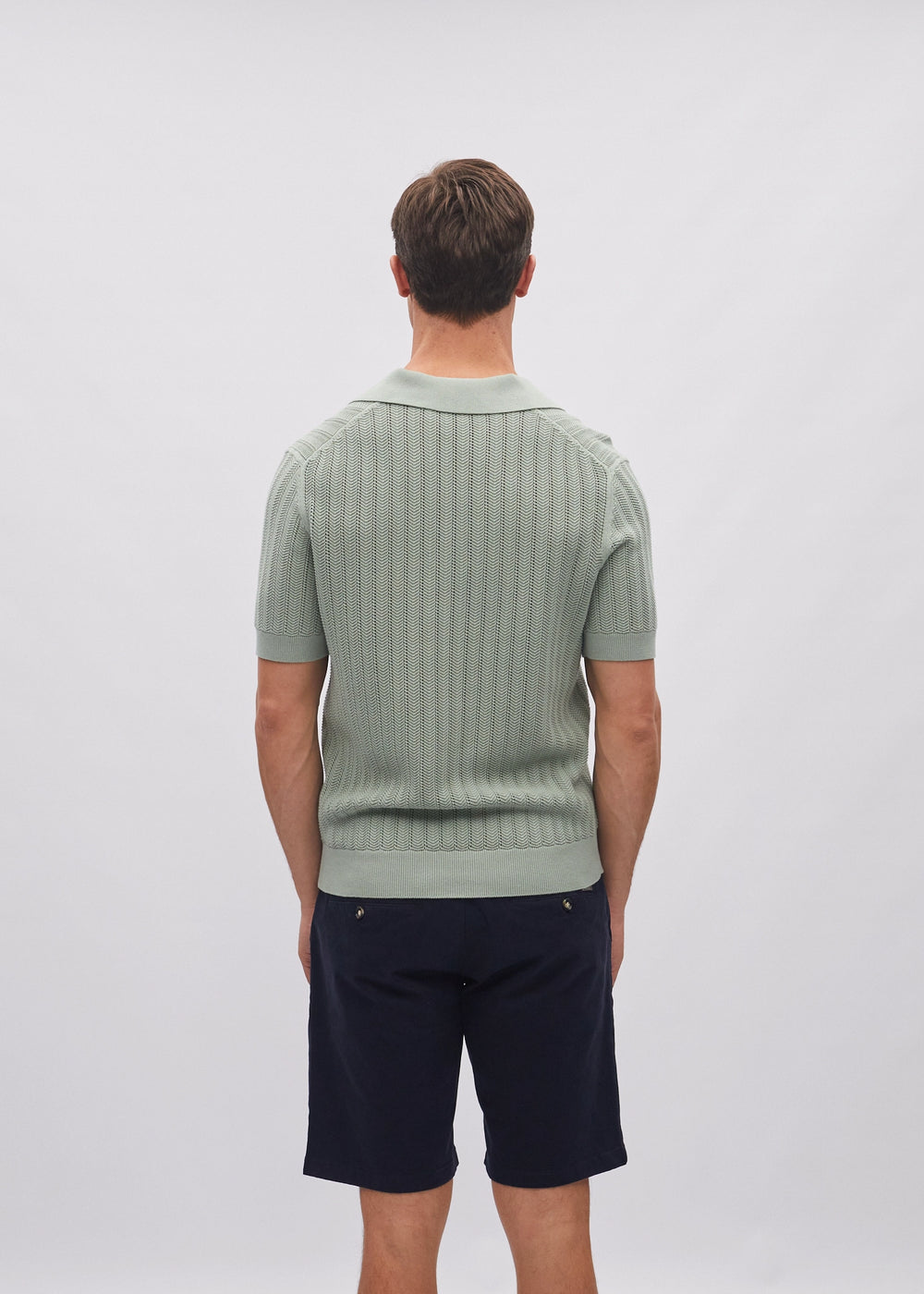 Sloan Knit Polo Tidal Green