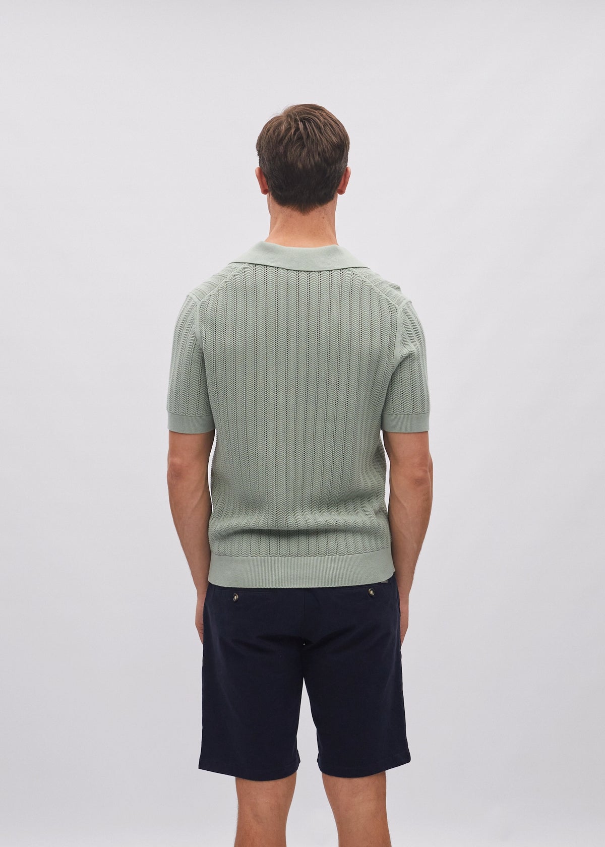 Sloan Knit Polo Tidal Green
