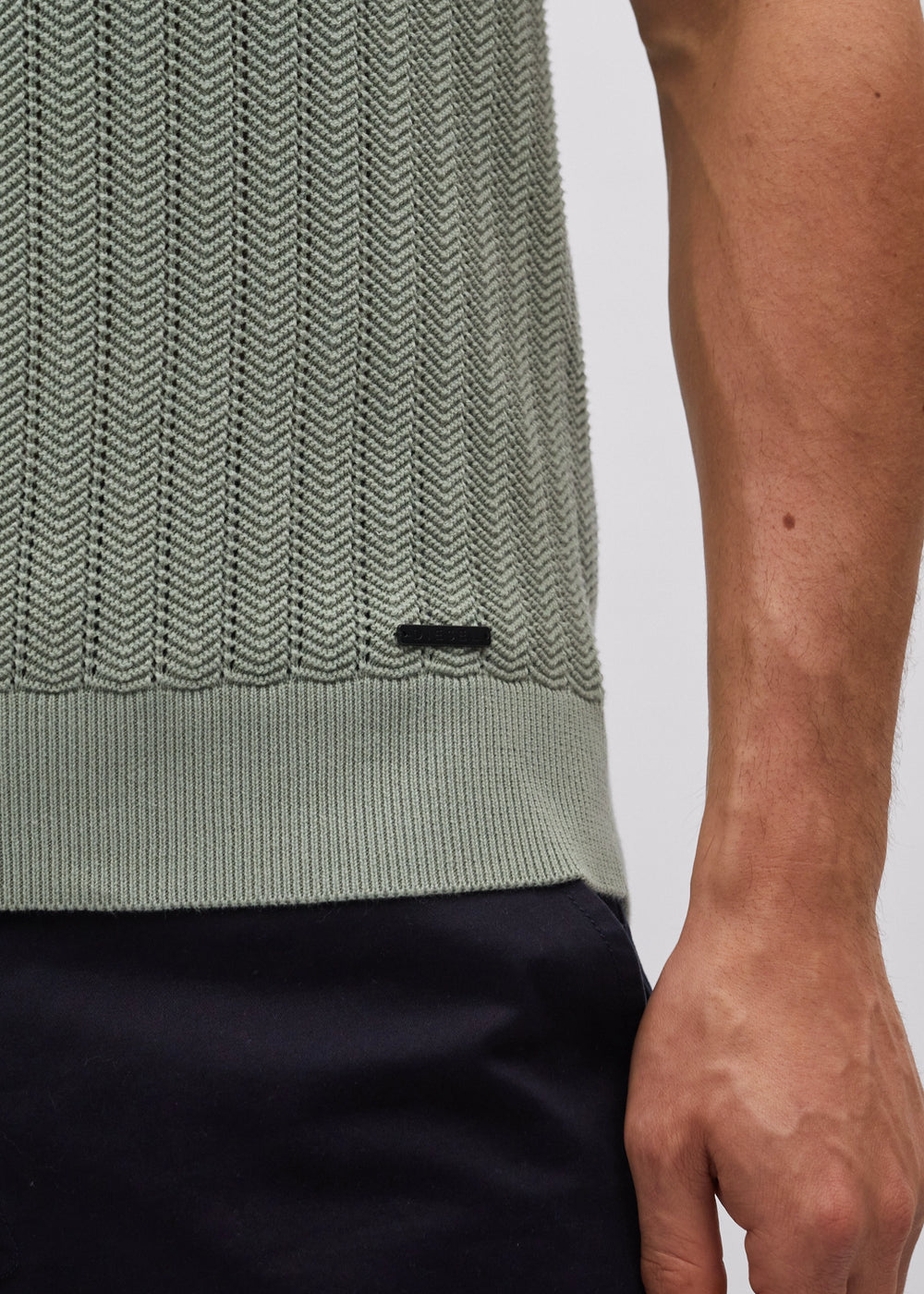 Sloan Knit Polo Tidal Green