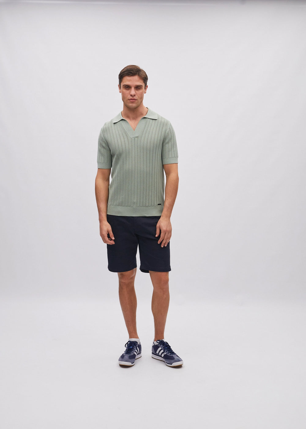 Sloan Knit Polo Tidal Green