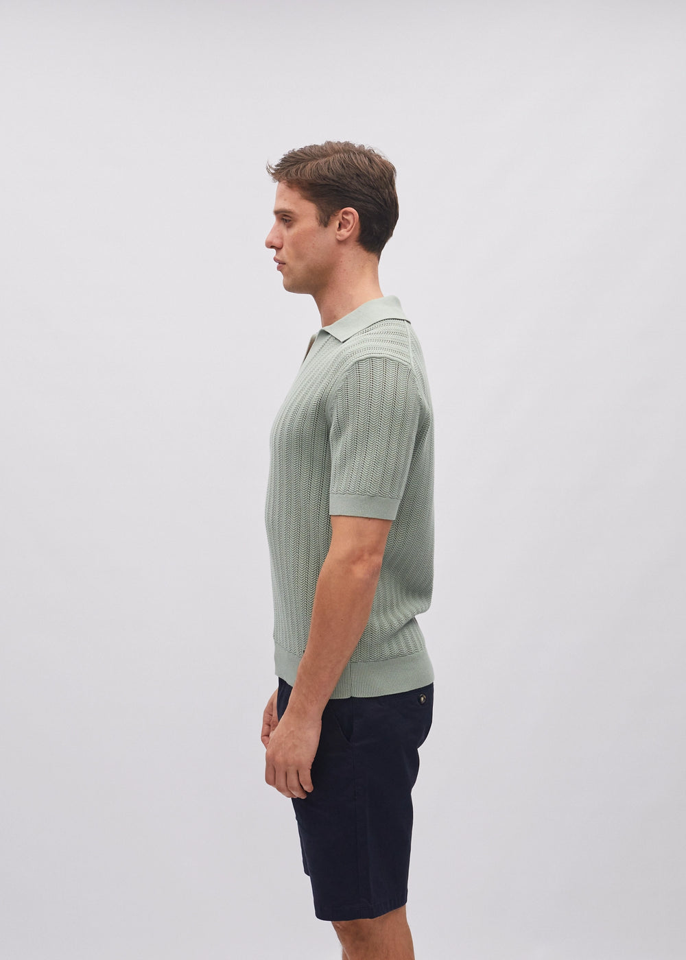 Sloan Knit Polo Tidal Green