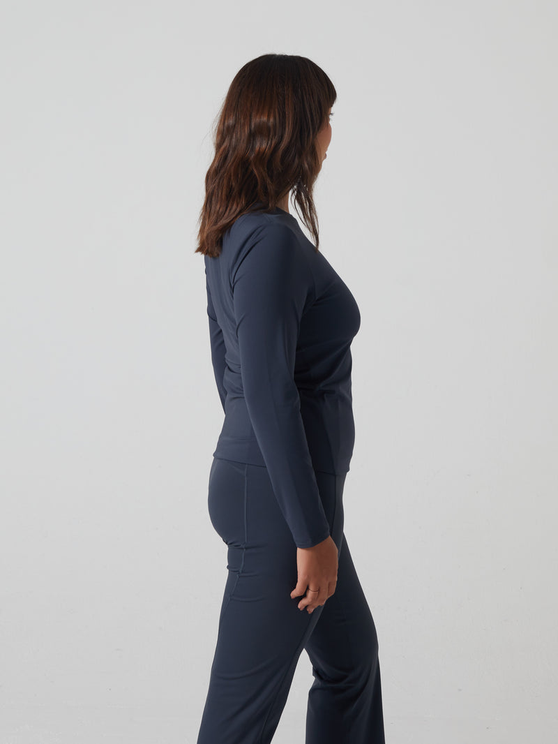Thalia Long Sleeve Top Deep Graphite