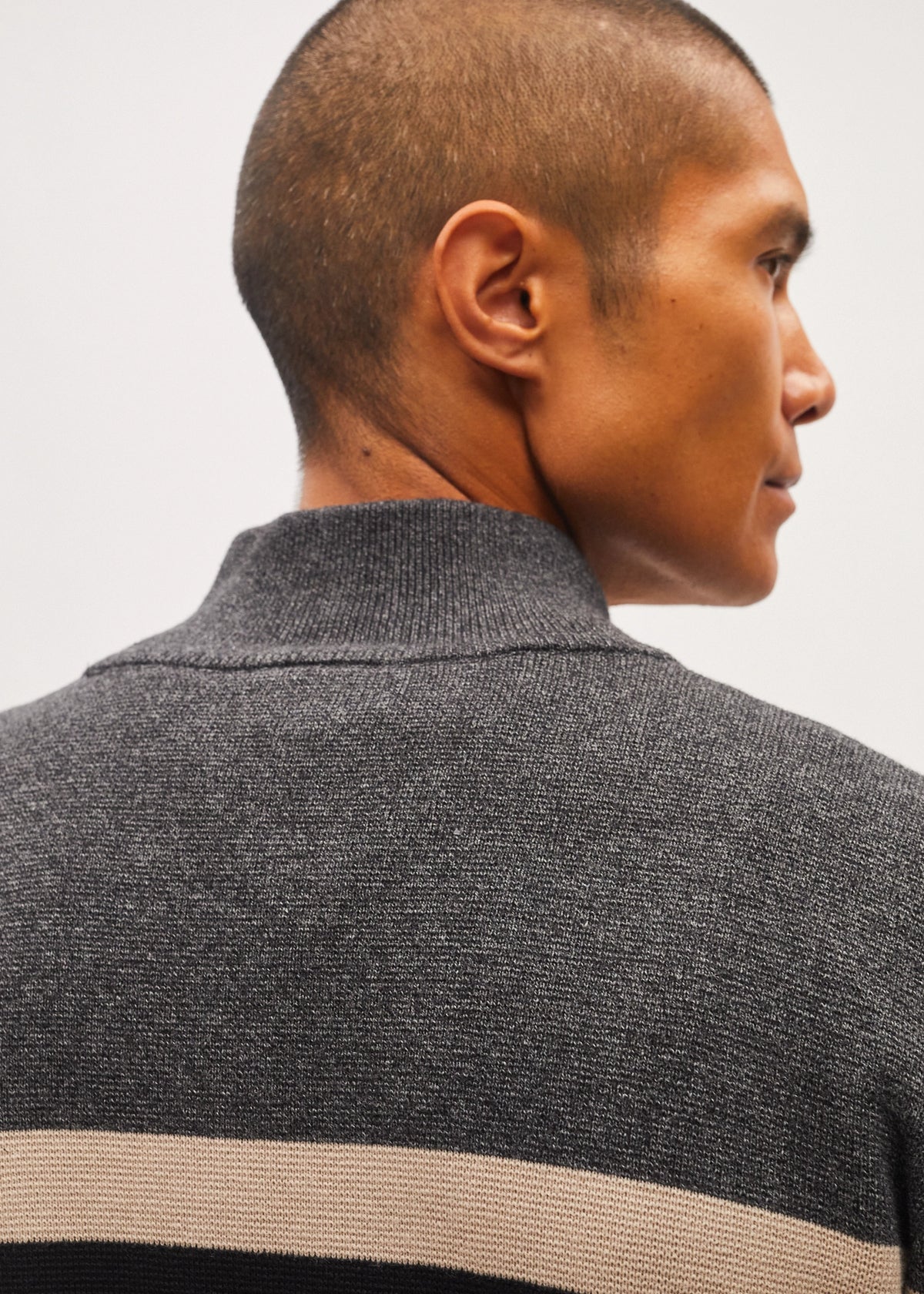 Tully Half Zip Charcoal Marl