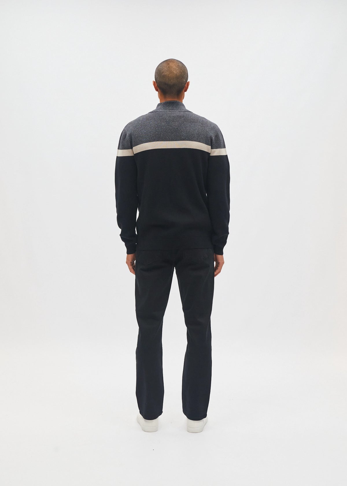Tully Half Zip Charcoal Marl