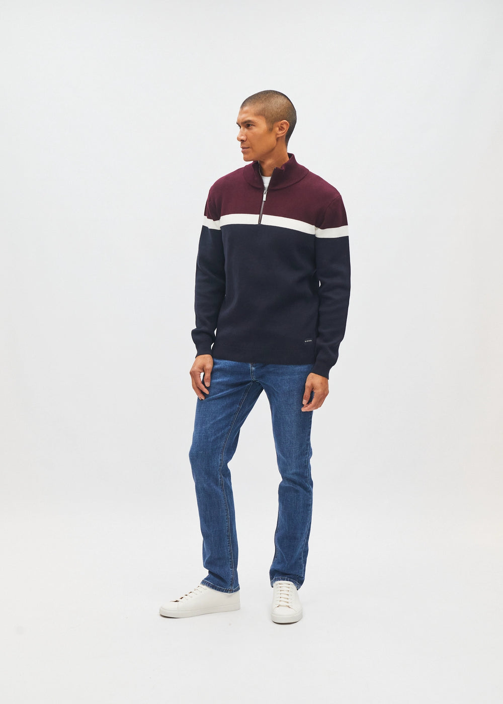 Tully Half Zip Deep Burgundy