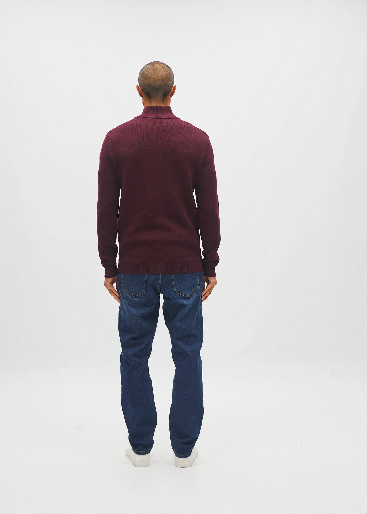 Twain Half Zip Deep Burgundy