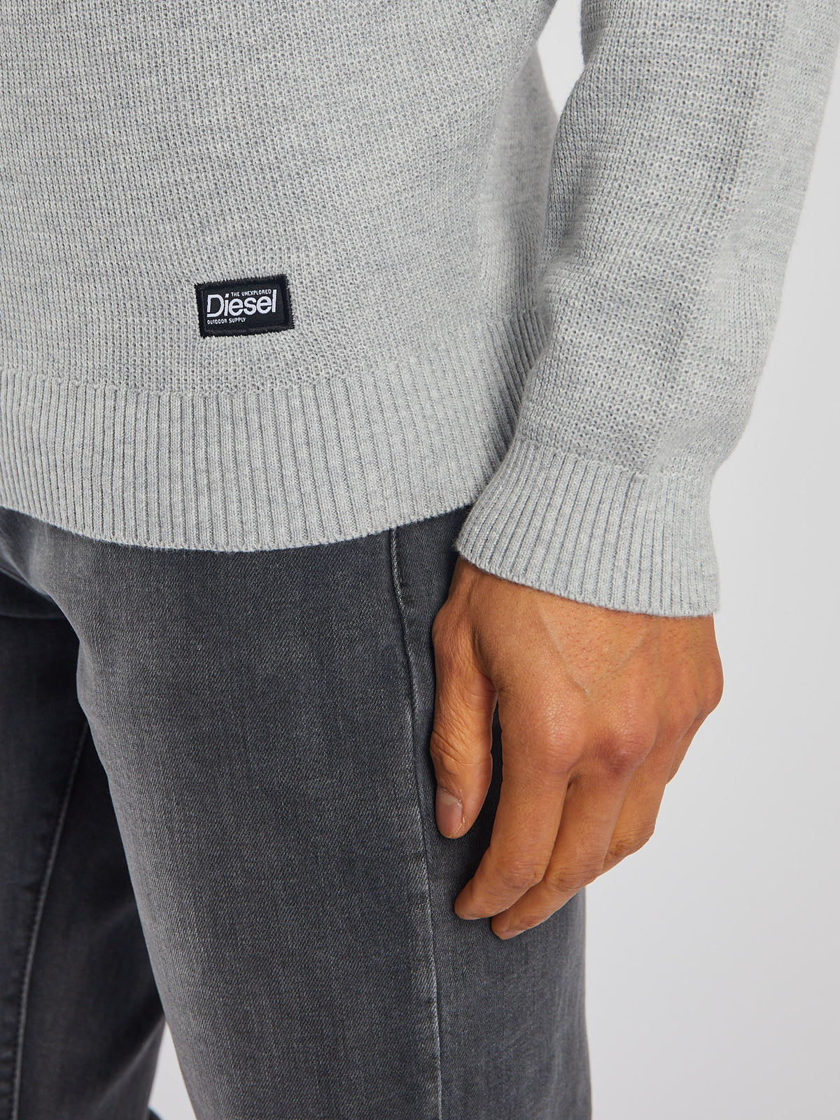 Twain Half Zip Grey Marl