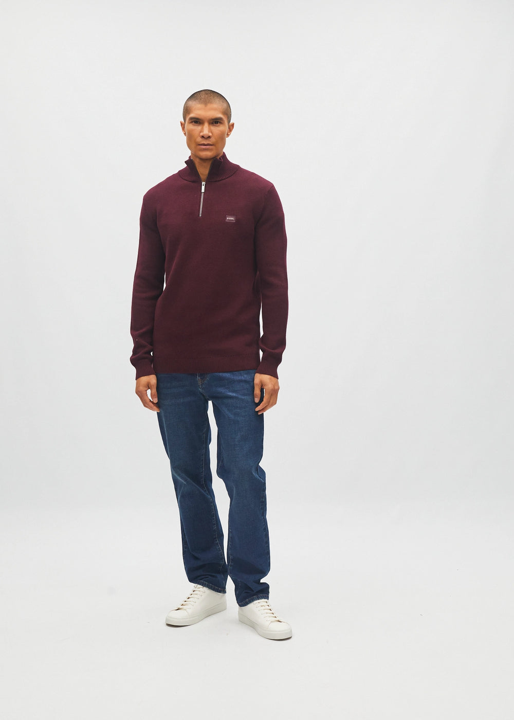 Twain Half Zip Deep Burgundy
