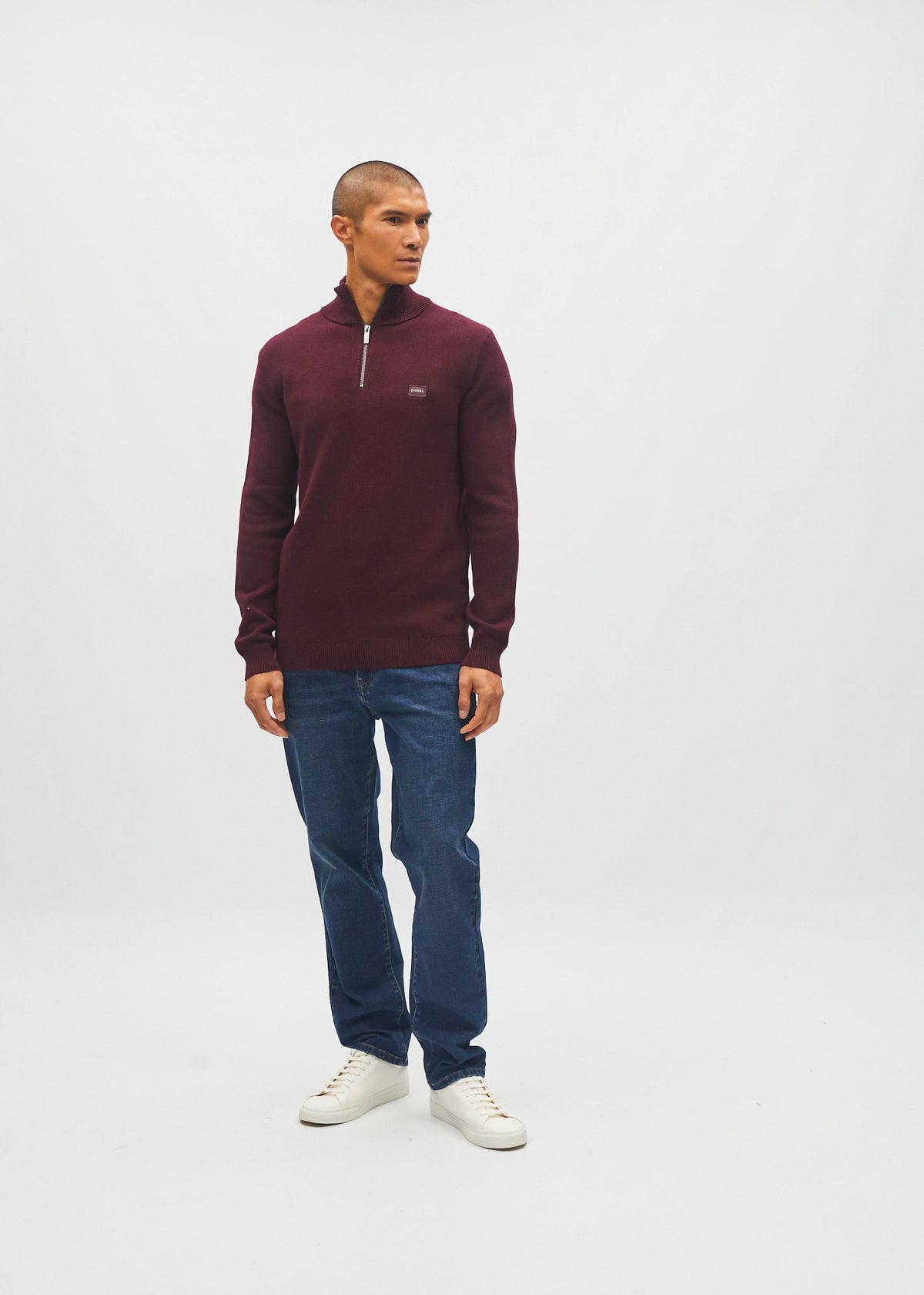 Twain Half Zip Deep Burgundy