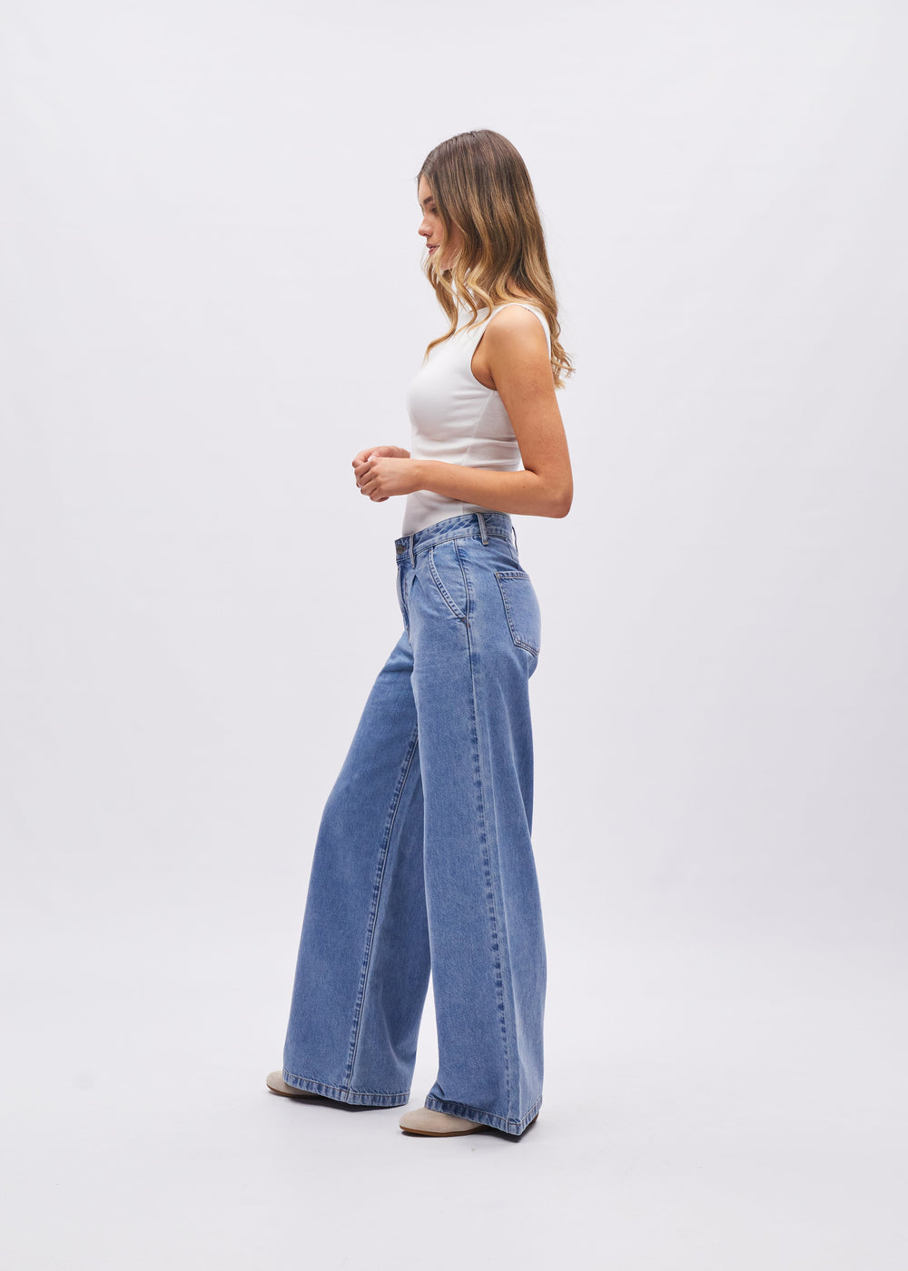 Cameron Wide Leg Light Blue