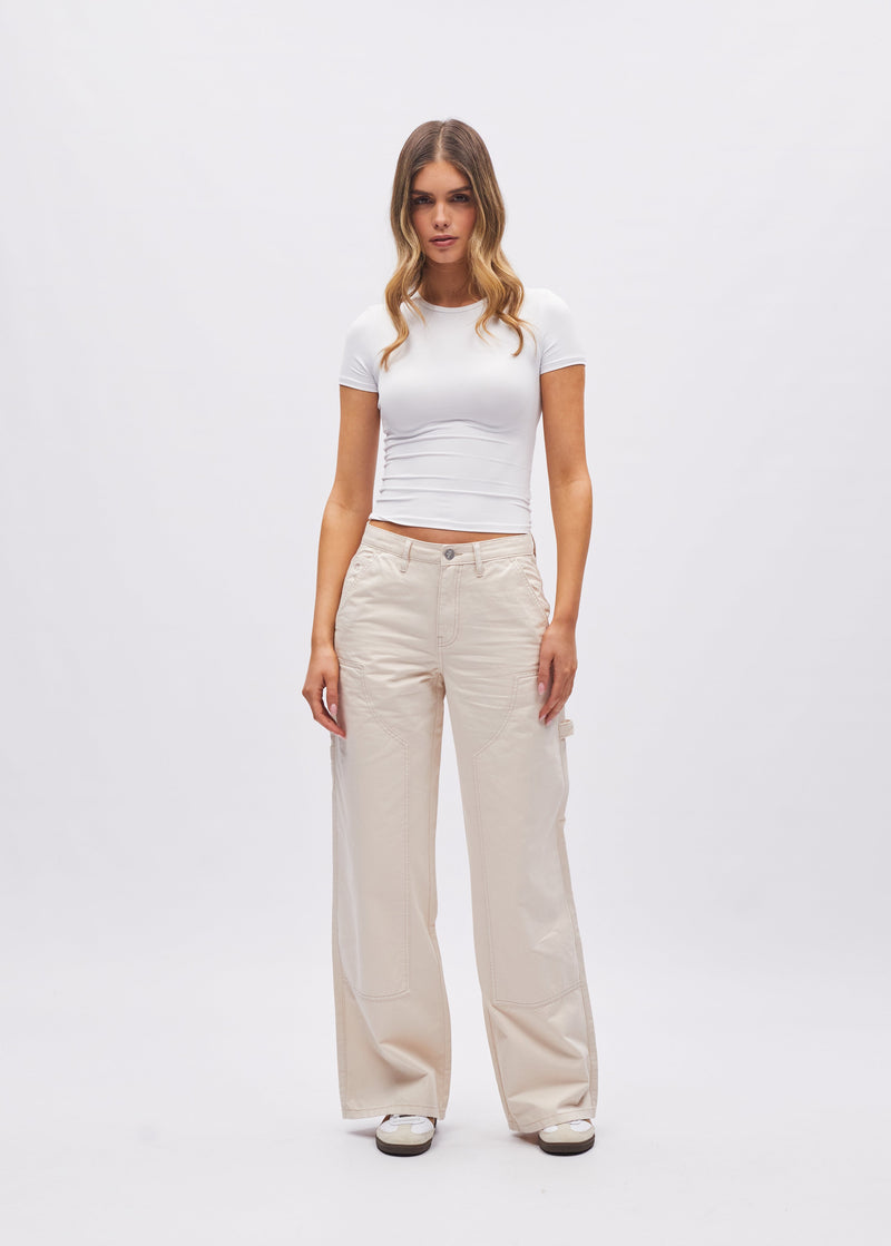 Beck Cargo Trouser Stone White