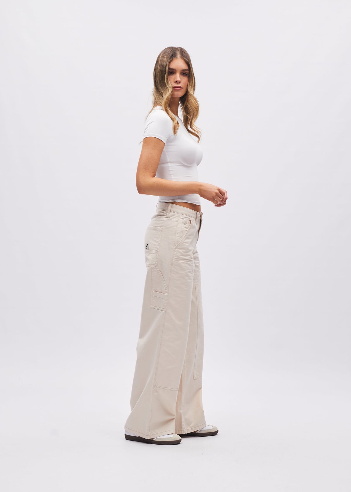 Beck Cargo Trouser Stone White