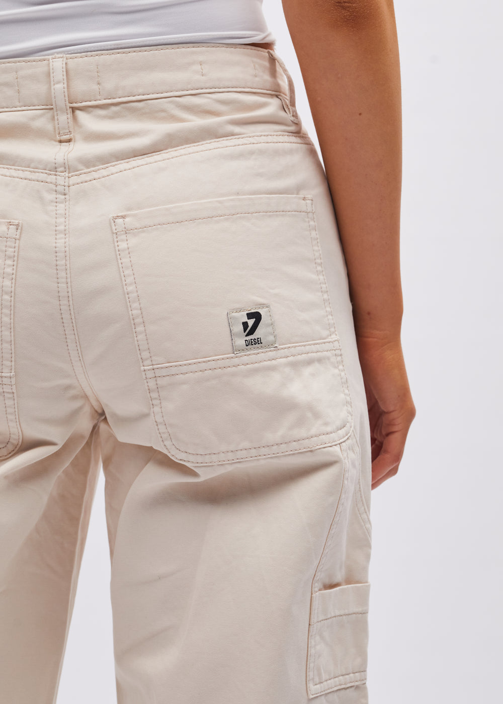 Beck Cargo Trouser Stone White
