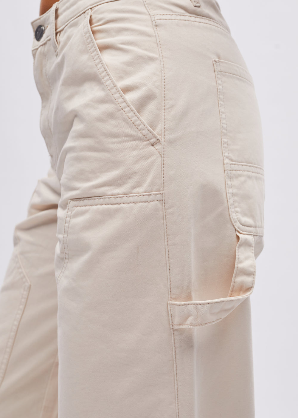 Beck Cargo Trouser Stone White