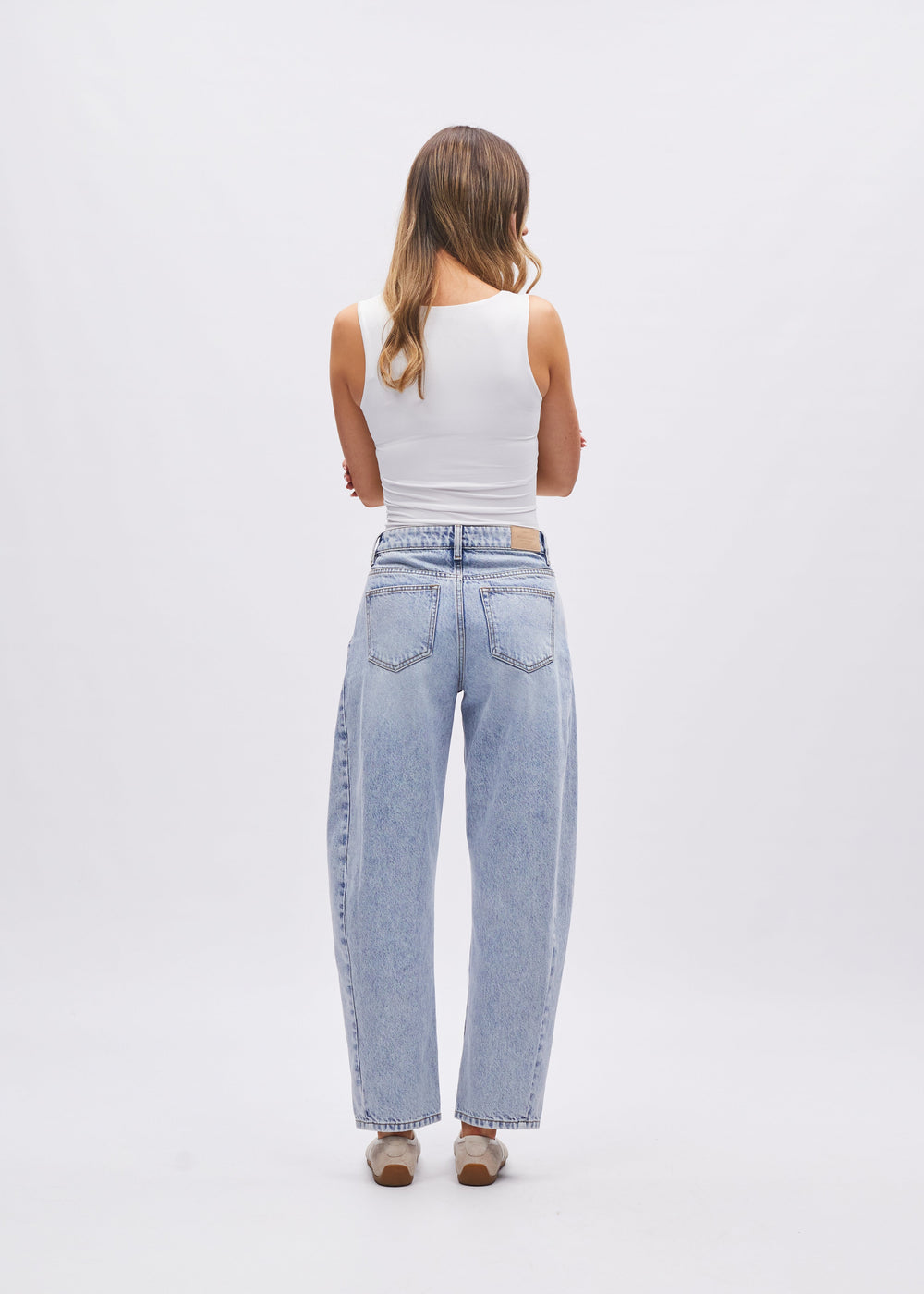 Yvette Barrel Fit Washed Blue