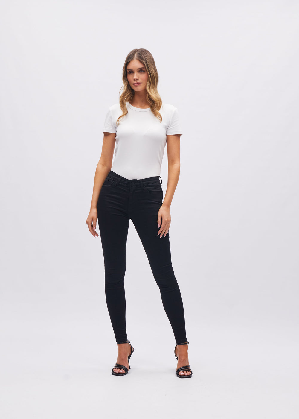 Kayla Mid Rise Skinny Black