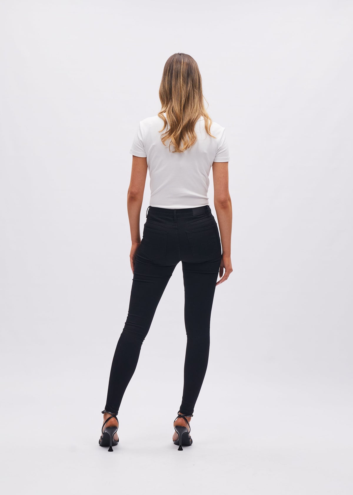 Kayla Mid Rise Skinny Black