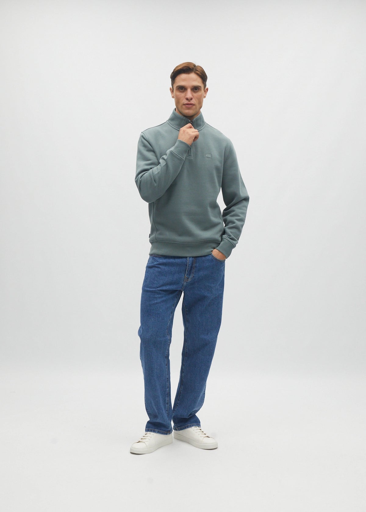 Jordan Half Zip Green Meadow