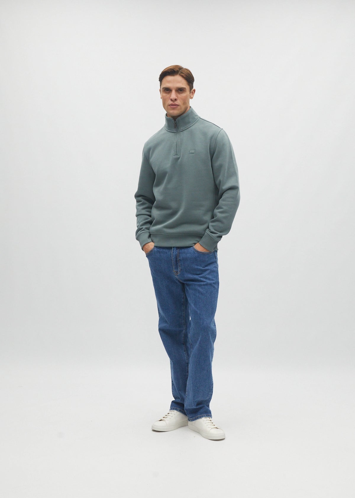 Jordan Half Zip Green Meadow