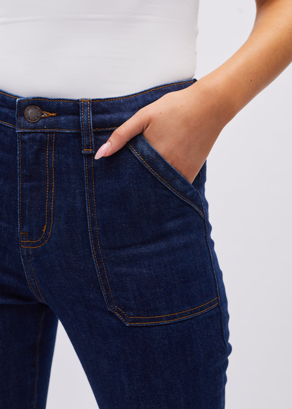 Gina HR Bootleg Blue Selvedge
