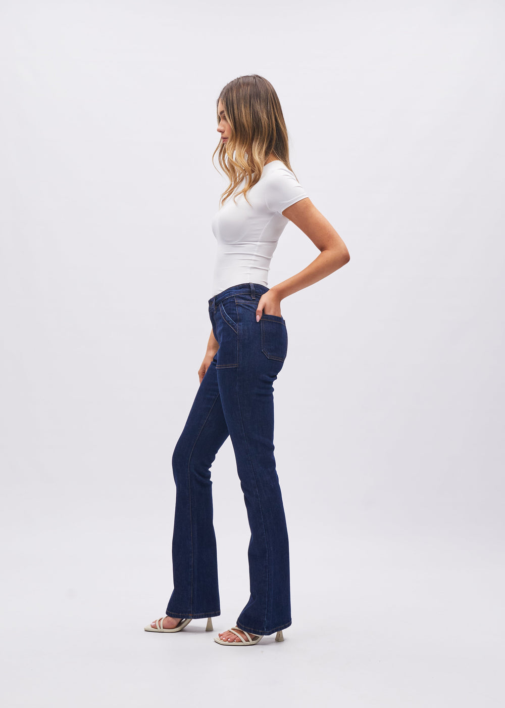 Gina HR Bootleg Blue Selvedge