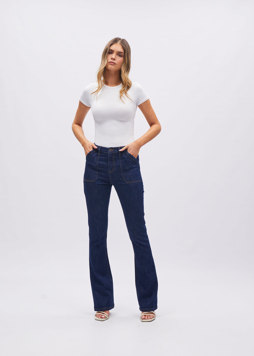 Gina HR Bootleg Blue Selvedge