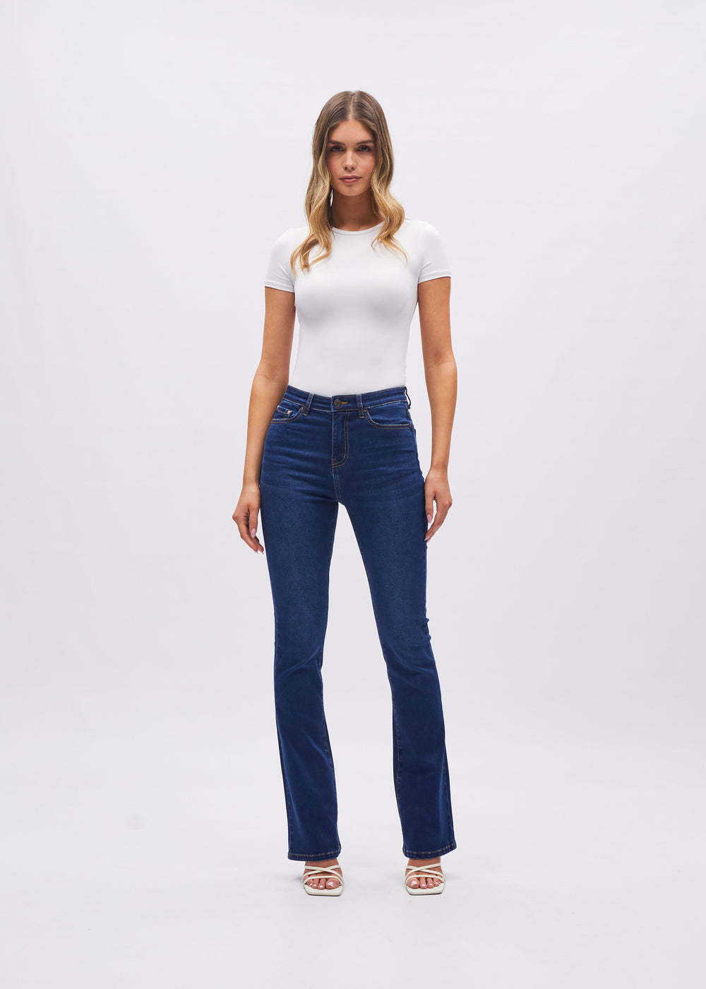 Gina Hr Bootleg Medium Blue Wash
