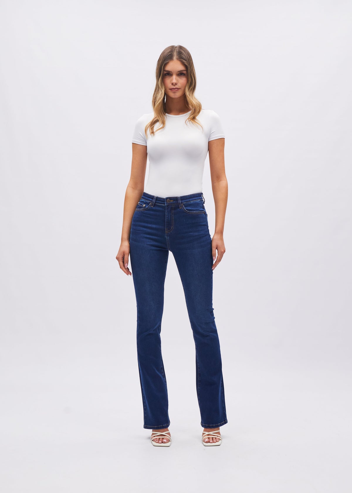 Gina Hr Bootleg Medium Blue Wash