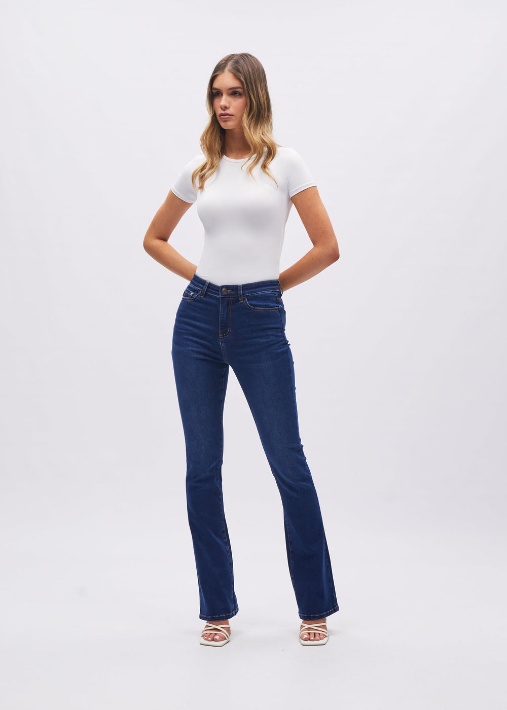 Gina Hr Bootleg Medium Blue Wash