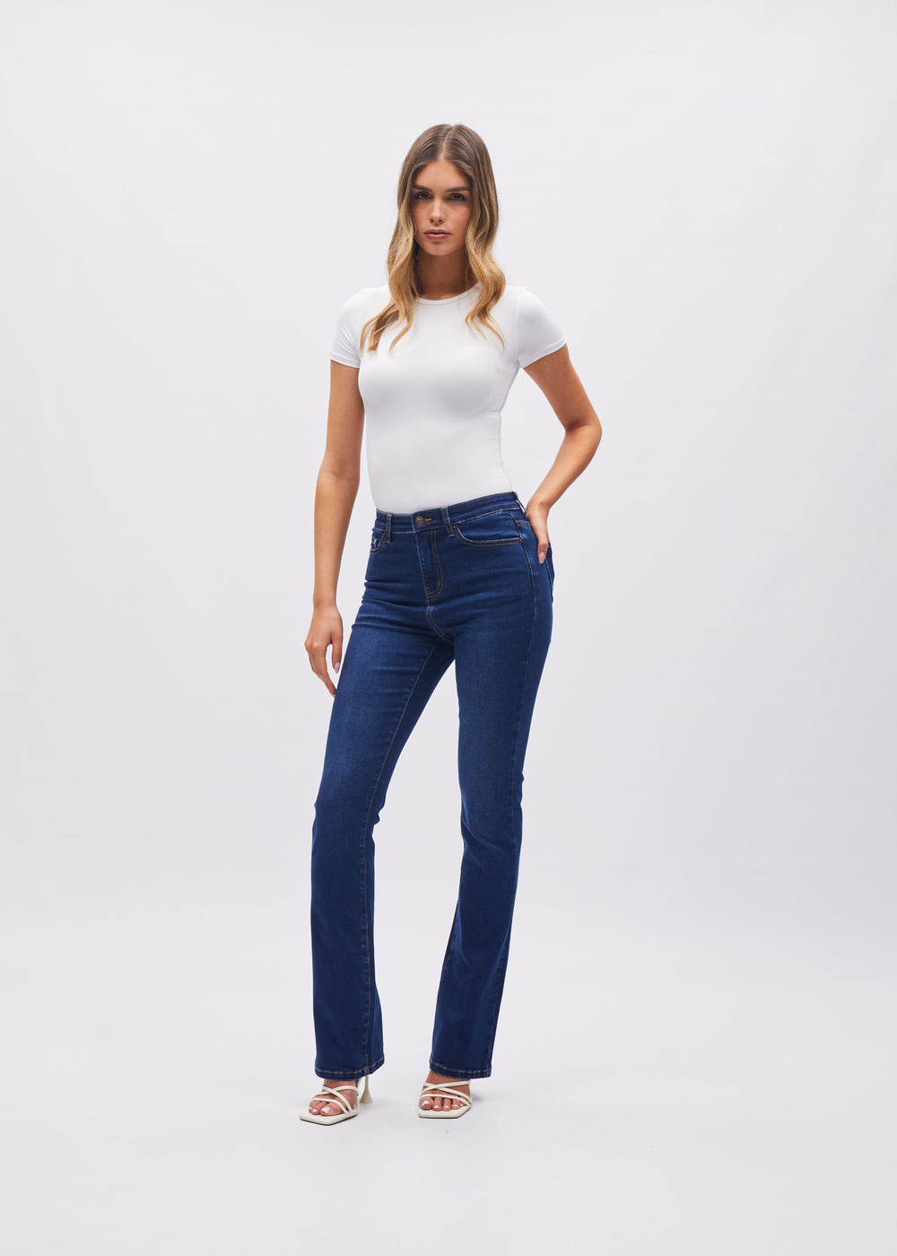 Gina Hr Bootleg Medium Blue Wash