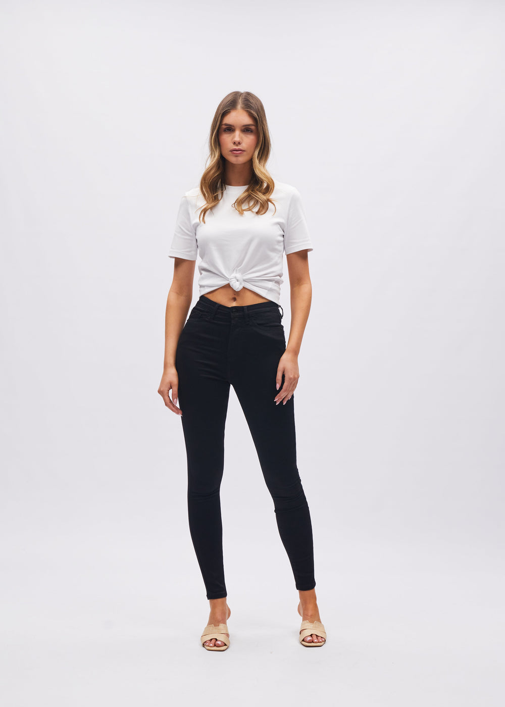 Jessica High Rise Skinny Black