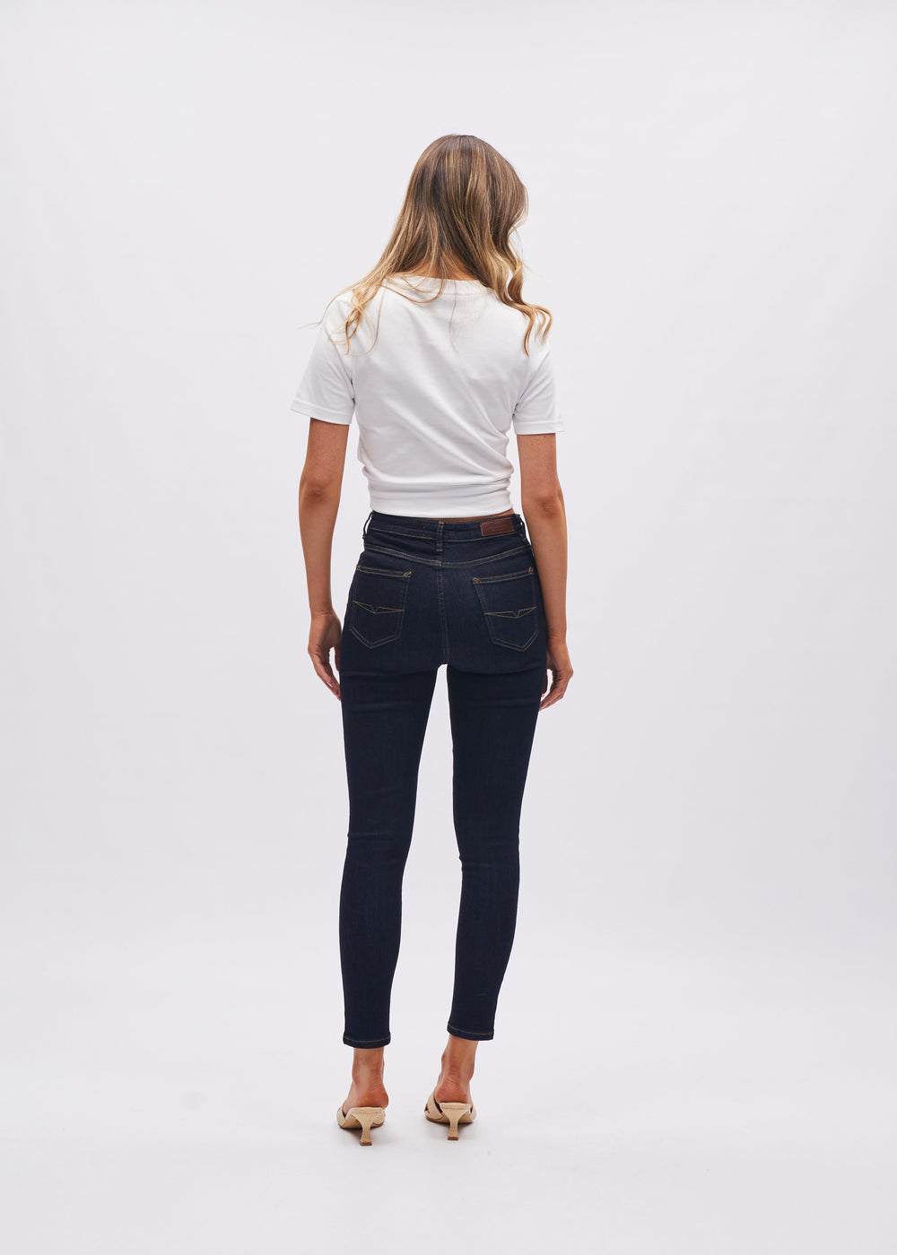 Jessica High Rise Skinny Blue Selvedge